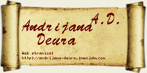 Andrijana Deura vizit kartica
